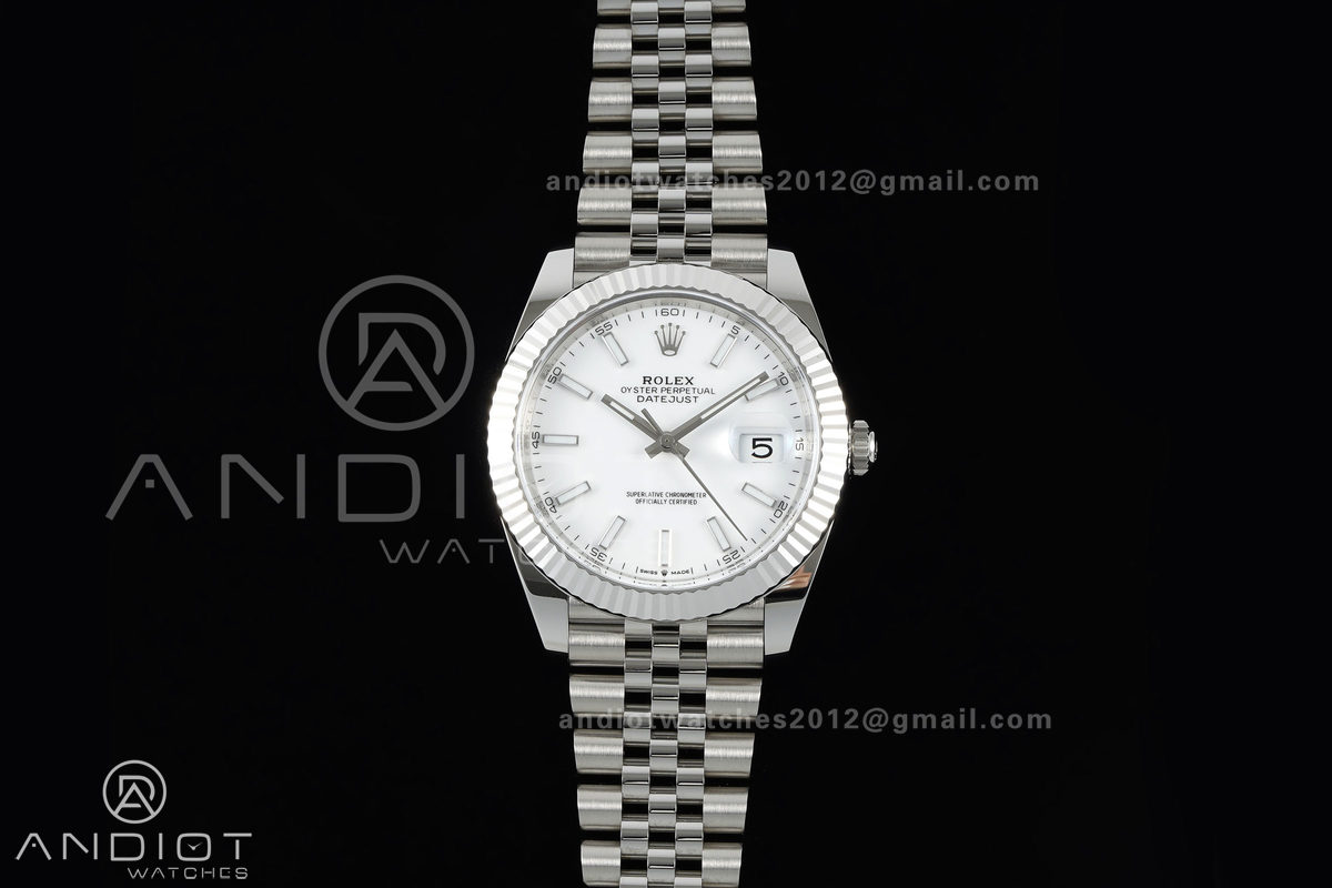 DateJust 41 126334 Clean Plus 1:1 Best Edition White Stick Dial on Jubilee Bracelet DD3235
